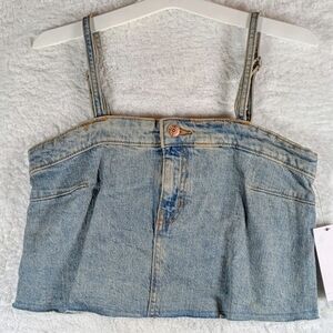 Nwt Denim Blue Women's Crop Top
